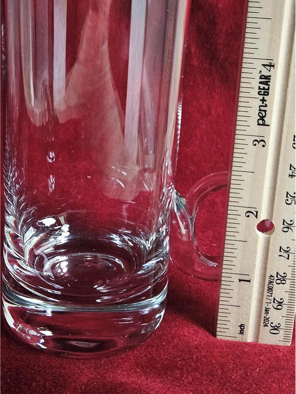 Vintage Set of 2 Princess House Highlights Clear Crystal Irish Coffee Mugs 5.5” - Picture 6 of 15